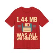 1.44 MB Was All We Needed Retro Tech T-Shirt in Red