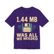 1.44 MB Was All We Needed Retro Tech T-Shirt in Team Purple