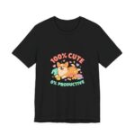 100% Cute 0% Productive Corgi T-Shirt in Black