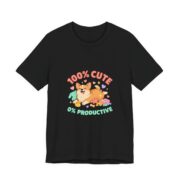 100% Cute 0% Productive Corgi T-Shirt in Black