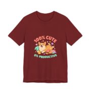 100% Cute 0% Productive Corgi T-Shirt in Cardinal