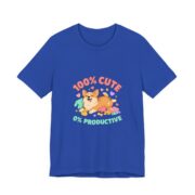 100% Cute 0% Productive Corgi T-Shirt in True Royal