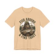 Fish Around And Find Trout Funny Fishing T-Shirt - Image 3