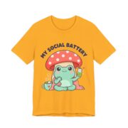 My Social Battery Cute Frog Mushroom T-Shirt - Image 3