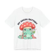 My Social Battery Cute Frog Mushroom T-Shirt