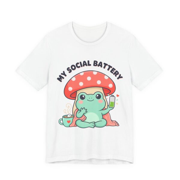 My Social Battery Cute Frog Mushroom T-Shirt