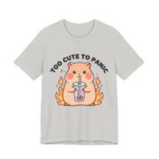 Too Cute To Panic Capybara Boba T-Shirt - Image 9