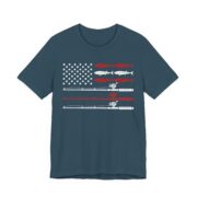 American Flag Fishing Rods Patriotic T-Shirt - Image 4