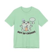 Out Of Croaks Cute Frog Boba T-Shirt - Image 3