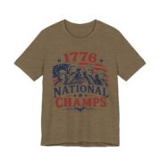 1776 National Champs Founding Fathers T-Shirt in Heather Olive