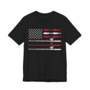 American Flag Fishing Rods Patriotic T-Shirt