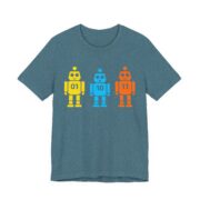 Binary Robots 01 10 11 Funny Nerd T-Shirt - Image 4