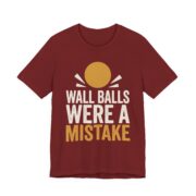 Wall Balls Were A Mistake Shirt - Funny Graphic Tee - Image 4