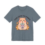 Too Cute To Panic Capybara Boba T-Shirt - Image 5