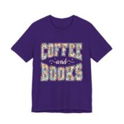 Coffee And Books Floral Reader T-Shirt - Image 4
