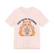 Too Cute To Panic Capybara Boba T-Shirt - Image 7