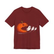 Pumpkin And Ghosts Cute Halloween T-Shirt - Image 6