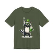 St Patricks Day Raccoon Green Beer T-Shirt - Image 4