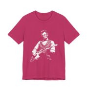 Abraham Lincoln Playing Guitar Funny History T-Shirt in Berry