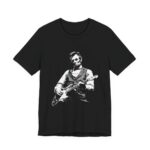 Abraham Lincoln Playing Guitar Funny History T-Shirt in Black