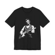 Abraham Lincoln Playing Guitar Funny History T-Shirt in Black