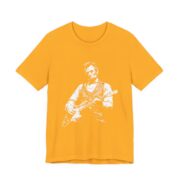Abraham Lincoln Playing Guitar Funny History T-Shirt in Gold
