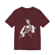 Abraham Lincoln Playing Guitar Funny History T-Shirt in Maroon