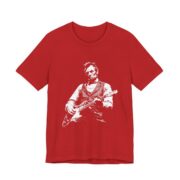 Abraham Lincoln Playing Guitar Funny History T-Shirt in Red
