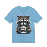 Ahm No Grumpy Raccoon Coffee T-Shirt in Ocean Blue