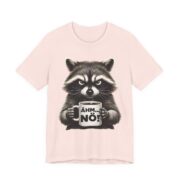 Ahm No Grumpy Raccoon Coffee T-Shirt in Soft Pink
