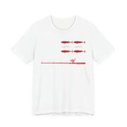 American Flag Fishing Rods Patriotic T-Shirt in White