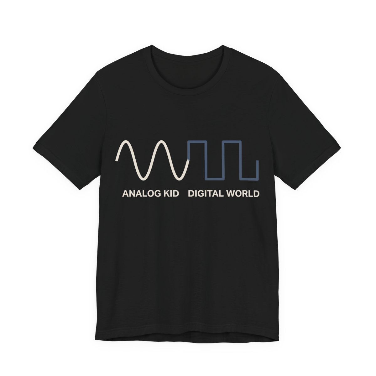 Analog Kid Digital World Shirt - Retro Gen X Gift Tee in Black