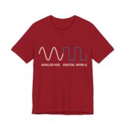 Analog Kid Digital World Shirt - Retro Gen X Gift Tee in Canvas Red