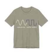 Analog Kid Digital World Shirt - Retro Gen X Gift Tee in Heather Stone