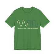 Analog Kid Digital World Shirt - Retro Gen X Gift Tee in Leaf
