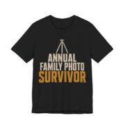 Annual Family Photo Survivor Shirt - Funny Christmas Tee in Black