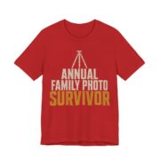 Annual Family Photo Survivor Shirt - Funny Christmas Tee in Red