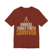 Annual Family Photo Survivor Shirt - Funny Christmas Tee in Rust