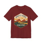 Anxiety Ridge Scenic Byway Shirt - Funny Mental Health Tee in Cardinal
