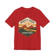 Anxiety Ridge Scenic Byway Shirt - Funny Mental Health Tee in Red