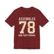 Assembled 1978 Some Parts Original Shirt - Funny Birthday Tee in Cardinal
