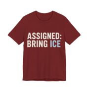 Assigned Bring Ice Shirt - Funny Thanksgiving Tee in Cardinal