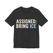 Assigned Bring Ice Shirt - Funny Thanksgiving Tee in Dark Grey Heather