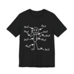 Au Everything Hurts Stick Figure Funny T-Shirt in Black