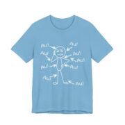 Au Everything Hurts Stick Figure Funny T-Shirt in Ocean Blue