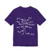 Au Everything Hurts Stick Figure Funny T-Shirt in Team Purple