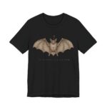 Bat Enthusiast Reluctant Human Shirt - Funny Halloween Tee in Black