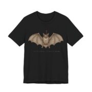 Bat Enthusiast Reluctant Human Shirt - Funny Halloween Tee in Black