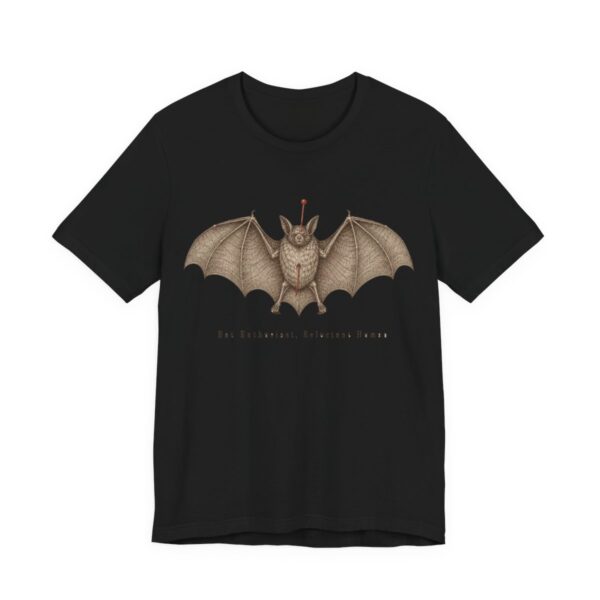 Bat Enthusiast Reluctant Human Shirt - Funny Halloween Tee in Black