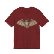 Bat Enthusiast Reluctant Human Shirt - Funny Halloween Tee in Cardinal